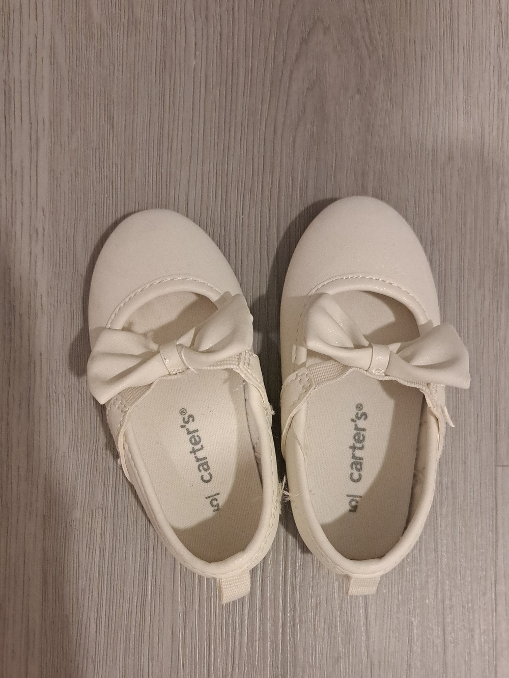 Carter's Cream Bow Mary Jane Flats - Picture 1 of 3